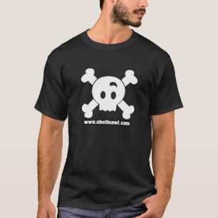前部プリントの眉毛のスカルT Tシャツ