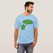 前部牛犬の俗物のワイシャツだけ Tシャツ (正面フル)