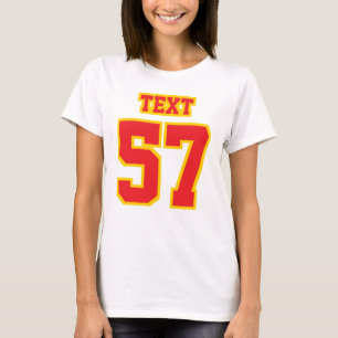 前部白く赤い金ゴールドレディースHanesのNano綿のティー Tシャツ