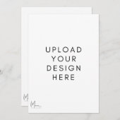 前面および背面招待状カード 招待状 (正面/裏面)