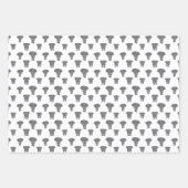 前面と背面の象のパタ数々のーン色 ラッピングペーパーシート (正面)