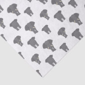 前面と背面の象のパタ数々のーン色 薄葉紙 (詳細)