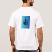 前面にデザインのあるホワイトのハーフTシャツ Tシャツ (裏面)