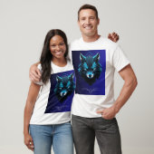 前面にデザインのあるホワイトのハーフTシャツ Tシャツ (ユニセックス)
