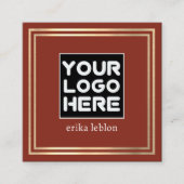 前面にロゴを追加 |テラコッタ広場 スクエア名刺 (正面)