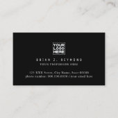 前面のみ |黒のロゴ 名刺 (正面)
