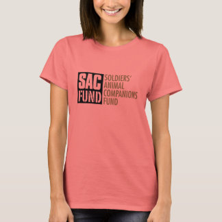 前面のレディースリンガーTシャツSACロゴ Tシャツ