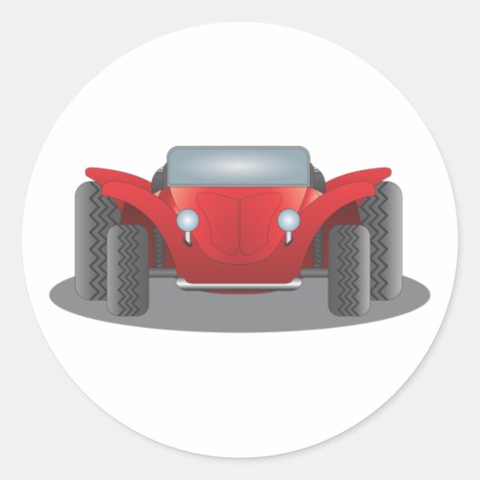 前面の赤と黒の砂丘乳母車 ラウンドシール (正面)