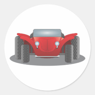 前面の赤と黒の砂丘乳母車 ラウンドシール