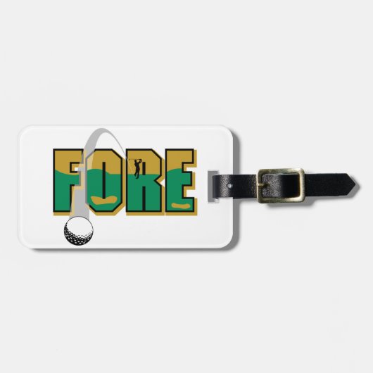 前面ゴルフボールとプレーヤー ラゲッジタグ (正面横)