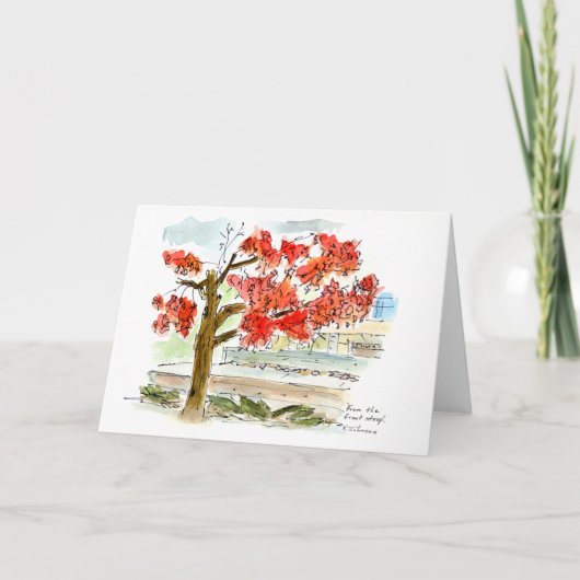 前面ストープ水色グリーティングカードから カード (正面)