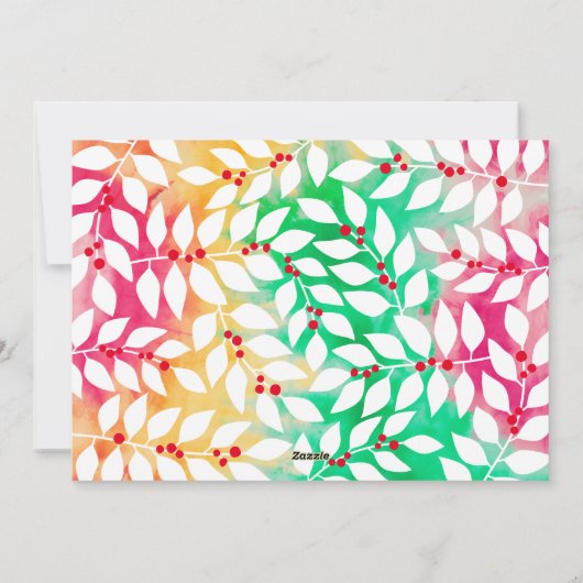 前面ミニマル – 背面のパーティー – 写真 シーズンカード (裏面)