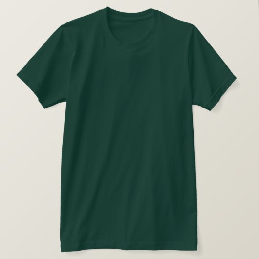前面無地のダークグリーンのユニセックス Tシャツ (デザイン正面)