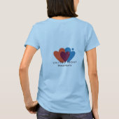 前面統一された:誇りを持ったハートTシャツデザイン Tシャツ (裏面)
