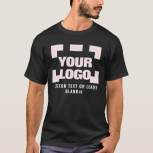 前面+オプション背面、ビジネスロゴ黒P6.00 Tシャツ