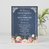 (前面)フローラシャルボードDIY結婚式 プログラムファン プログラム (スタンド正面)