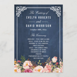 （前面）フローラシャルボードDIY結婚式 プログラムファン プログラム