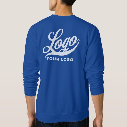 前面+背面プリント。ビジネスロゴ王室のメンズ女性 スウェットシャツ (裏面)