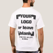 前面+背面（オプション）、ビジネスロゴ白P10.1 Tシャツ (裏面)