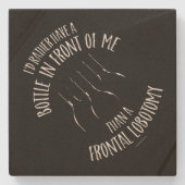 前頭葉切開石コースター ストーンコースター (正面)