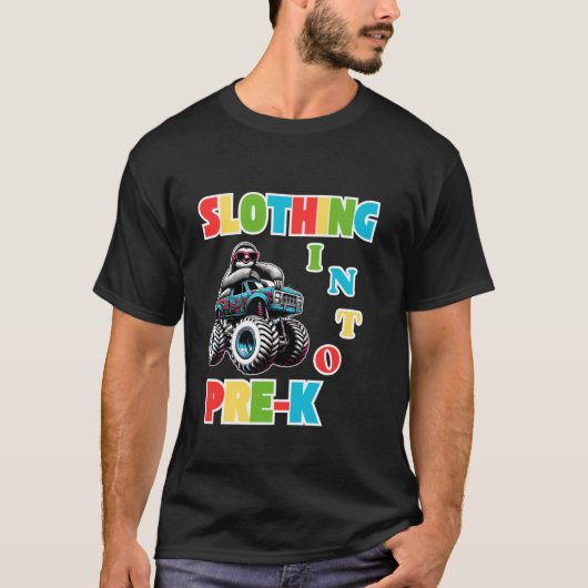 前Kスロースのモンスタおもしろいートラックに戻るスゴロ Tシャツ (正面)