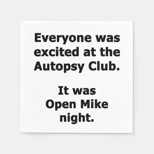 剖検クラブ スタンダードカクテルナプキン (正面)