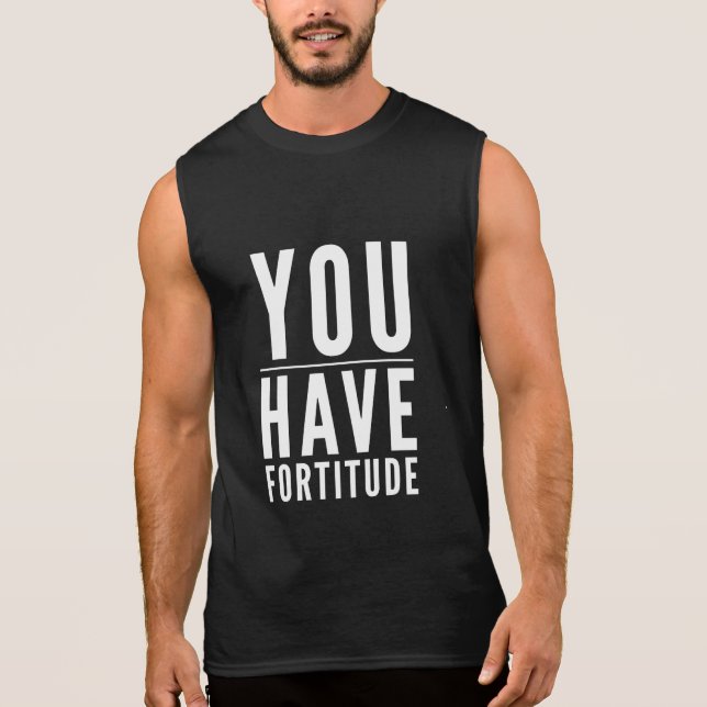 剛毅のやる気を起こさせるな袖なしのワイシャツがあります 袖なしシャツ (正面)