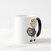 剣および盾のマグを持つ白馬の王子様 モーフィングマグカップ (正面右)