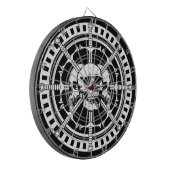 剣が付いているスカル ダーツボード (正面左)