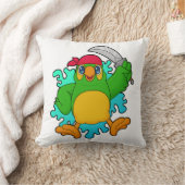 剣で海賊としてオウム クッション (ブランケット)
