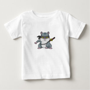 剣との武術芸術の忍者としてのハムスター ベビーTシャツ