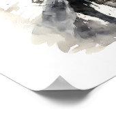 剣とエピックナイト – 素晴らし白黒 ポスター (角)