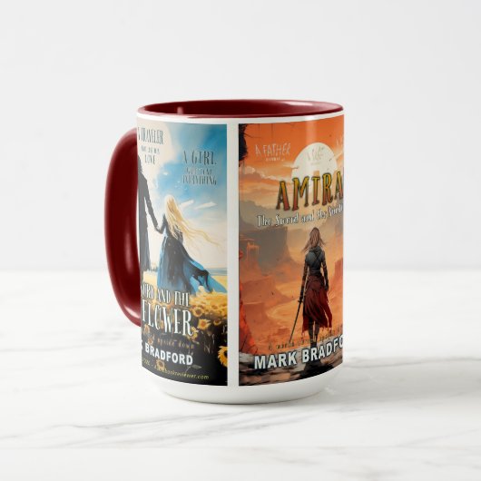 剣とヒマワリ三部作のマグカップ。 マグカップ (正面左)