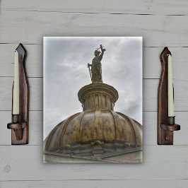 剣と正義はかりで測の女神 メタルプリント