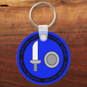 剣と盾のエンブレムのキーチェーン キーホルダー (正面)