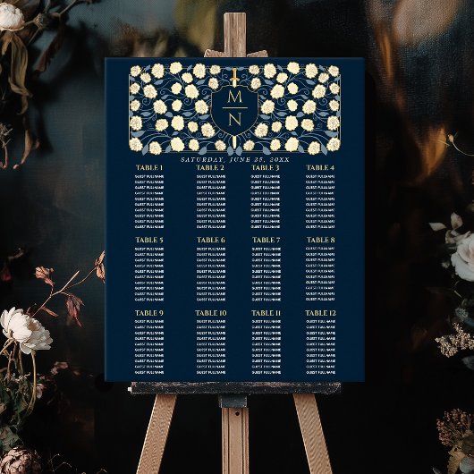 剣と盾のミディアム モノグラム  席次表 ポスター