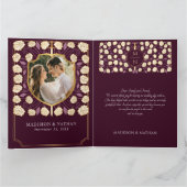 剣と盾のメディエーバルファンタジー結婚式のモノグラム招待状 サンキューカード (内部)