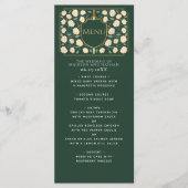 剣と盾のメディエーバルファンタジー結婚式のモノグラム招待状 メニュー (正面)