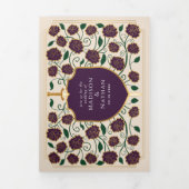 剣と盾のメディエーバルファンタジー結婚式のモノグラム招待状 三つ折り招待状 (カバー)