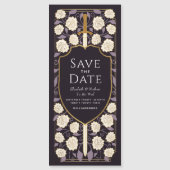 剣と盾の中世ファンタジー日付を保存 マグネット招待状 (正面)