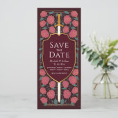 剣と盾の中世ファンタジー日付を保存 招待状 (スタンド正面)