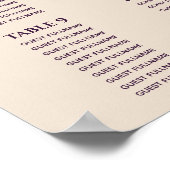 剣と盾の中世モノグラムのシーティングチャート ポスター (角)