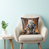 剣と盾を備えた装甲猫 クッション (椅子)