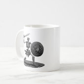 剣と盾を持つスケルトン コーヒーマグカップ (正面左)