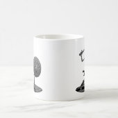 剣と盾を持つスケルトン コーヒーマグカップ (中央)
