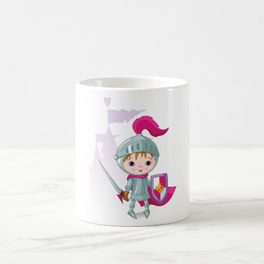 剣と盾を持つ子供の騎士キャラクター コーヒーマグカップ