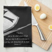 剣と盾聖なる書物、 経典信仰 キッチンタオル (四つ折り)