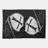 剣と盾聖なる書物、 経典信仰 キッチンタオル (横)