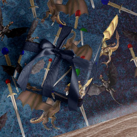 剣と竜 ラッピングペーパー