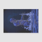 剣の切り離し右150の青いノーブルナイト 薄葉紙 (正面)